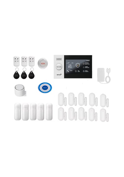 Ev Ve İş Yeri Akıllı Güvenlik Alarm Sistemleri Sim Kart/google Asistan/amazon Alexa/tuya Smart Ekstra Plus Set