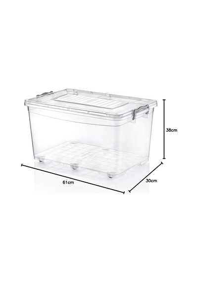 Plastik 50 Lt Tekerlekli Multi Box Saklama Kabı Diğer