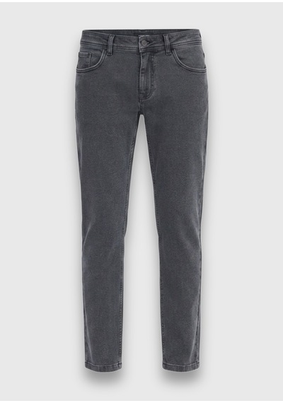 Ramsey Antrasit Dokuma Slim Fit Casual Pamuk Karışımlı Pantolon
