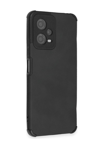 Xiaomi Redmi Note 12 5g Kılıf Loop Deri Silikon - Siyah Düz Renkli
