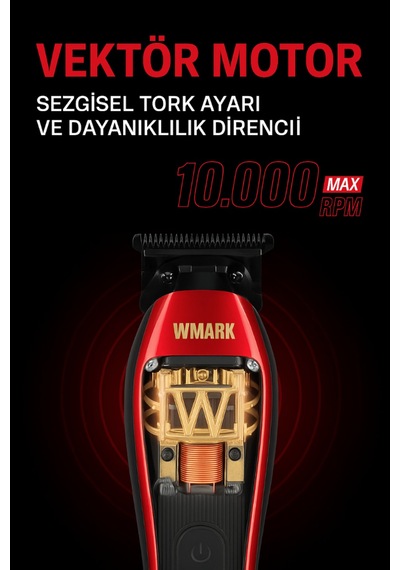 Vector Motor Detail Trimmer Type-c Şarjlı, 2 Yedek Kapaklı Ense Ve Sakal Makinesi