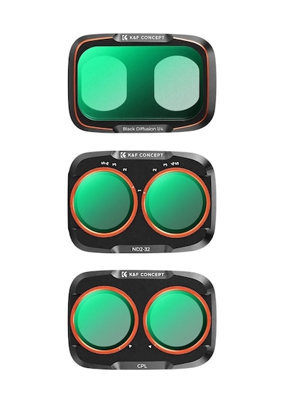 K&f Concept Osmo Pocket 4p  Filtre Seti Cpl + Black Diffusion 1/4 + Nd2-32 Filtre Kiti