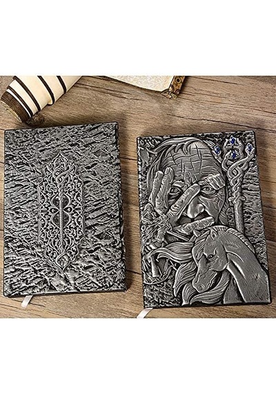 Deri Defter 3D Kabartmalı Adam-Bronz