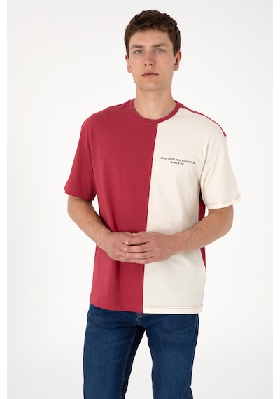 U.S. Polo Assn. Erkek Comfort Fit Bisiklet Yaka Vişne Tişört 50306903-VR223