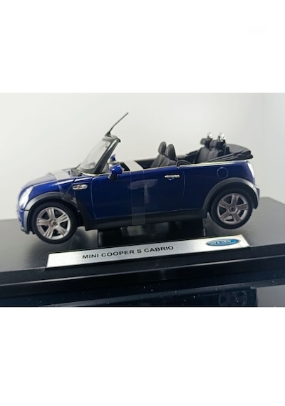 Welly 1:18 Mini Cooper S Cabrio Lacivert Model Araba