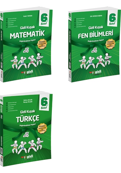 Gizli 2026 6. Sınıf Matematik + Türkçe + Fen Gizli Kuşak Serisi Seti 3 Kitap Güncel Müfredat