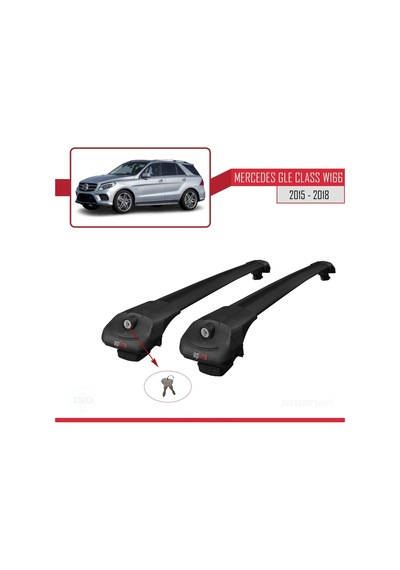 Mercedes Gle W166 2015-2018 Arası İle Uyumlu Ace-1 Ara Atkı Tavan Barı Siyah