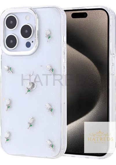 Apple İphone 16 Pro Kılıf Kamera Koruma Çıkıntılı Metalik Çıkartma Figürlü Şeffaf Tasarım Kapak