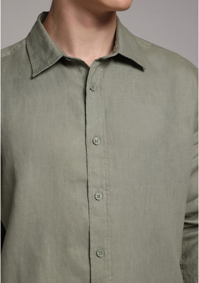 Colin's Colins Regular Fit Shirt Neck Düz Erkek Yeşil Uzun Kol Gömlek Cl1080090 Q1.v1 Grn