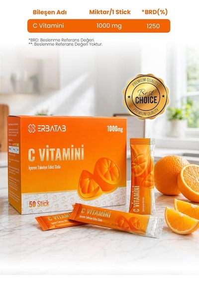 Erbatab C Vitamini İçeren Takviye Edici Gıda