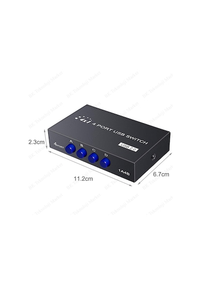 4 Port Usb Pc Tarayıc  Yazıcı Değiştirici Switch
