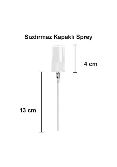 4 Adet Şeffaf Kapaklı Beyaz Sprey Fısfıs Kolonya Dezenfektan Çok Amaçlı Cep Çanta Cam Şişe 50ml