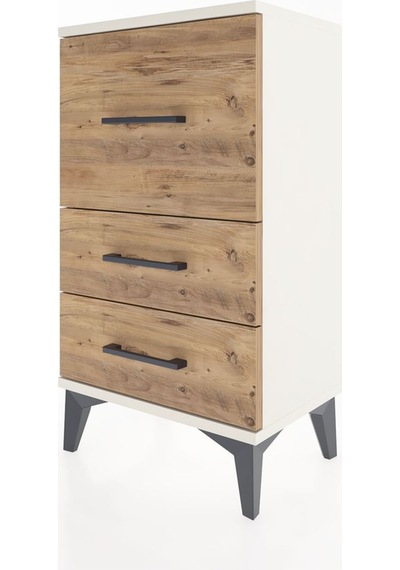 Arges Komodin 3 Çekmeceli 44x30x80 Aytaşı-çam Aytaşı