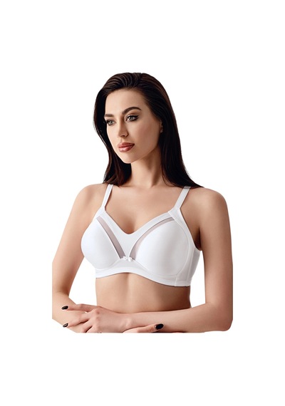 New Bra 352303 Kadın C Cup Toparlayıcı Balensiz Minimizer Sutyen Beyaz