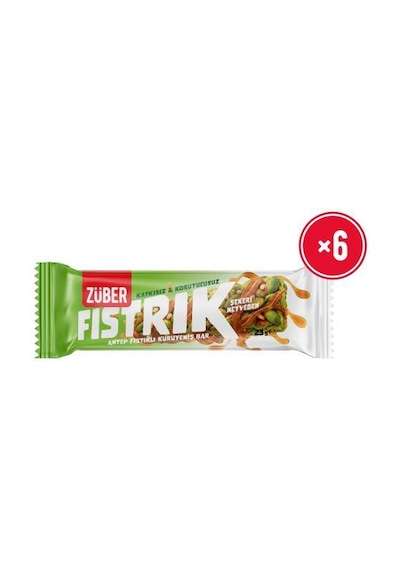 Fıstrık Antep Fıstıklı Kuruyemiş Bar 23g X 6 Adet