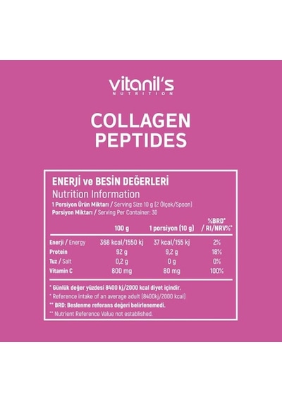 Vitanil's Nutrition Collagen Peptides 300 G