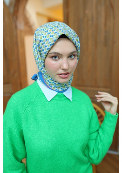 Silk Home Olinda Eşarp 48005-20 Mavi, Pembe, Mercan