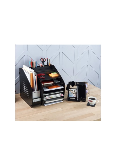 Fx-xl Hexa - 6 Renk - A4 Evrak Rafı Masaüstü Organizer Siyah - 825756903 Siyah