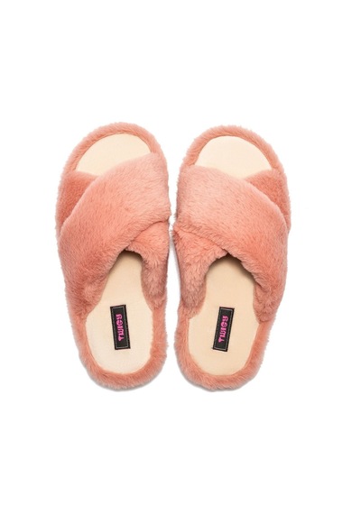 Twigy Çapraz Peluş Kadın Ev Terliği Pembe 36/41 CC0184 Pembe