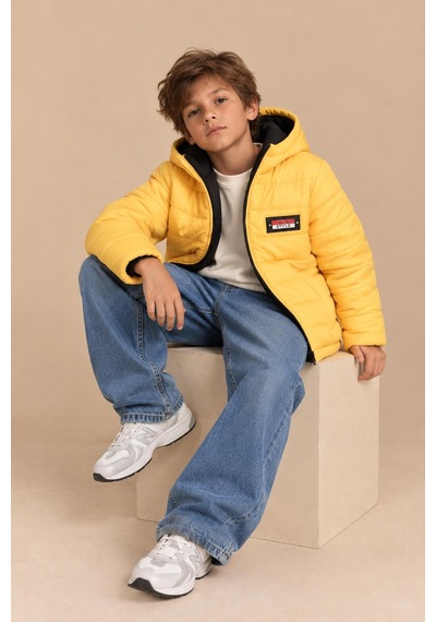 Alexandergardi Puffer Kapüşonlu Unisex Çocuk Şişme Mont Sari