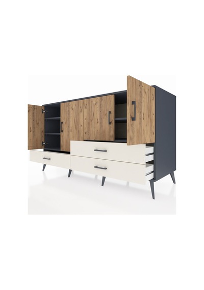 Kronos Konsol 5 Raflı 3 Çekmeceli 4 Kapaklı 176x59x99 Antrasit-ça Antrasit-çam/aytaşı Kronos Konsol 5 Raflı 3 Çekmeceli 4 Kapaklı 176x59x99 Antrasit-ça Antrasit-çam/aytaşı