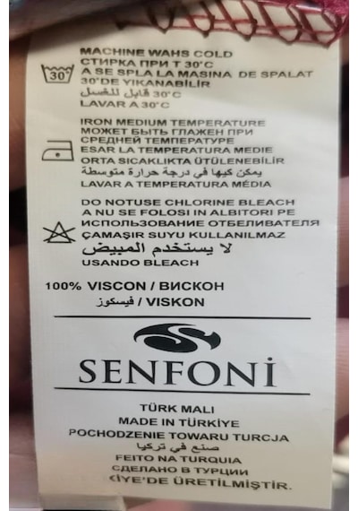 Senfoni Kadın Viskon Penye Düğme Yaka Uzun Kol Pijama Takımı 10383 -1 Adet Kırmızı