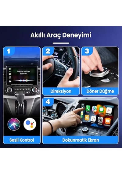 Bix Cb02 2.4g/5g Wifi Carplay Android Auto Kabloludan Kablosuza Çevirici Usb-a Usb-c Çift Uçlu Hibrit Adaptör