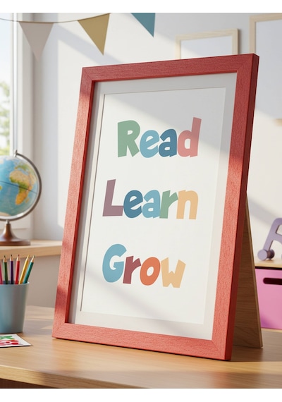 Read Learn Grow Dijital Baskı Poster V6 Çerçevesiz