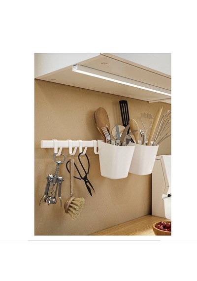 Ikea Sunnersta Duvar Rayı, Beyaz, 4 Kancalı Ve 2 Kutulu Set