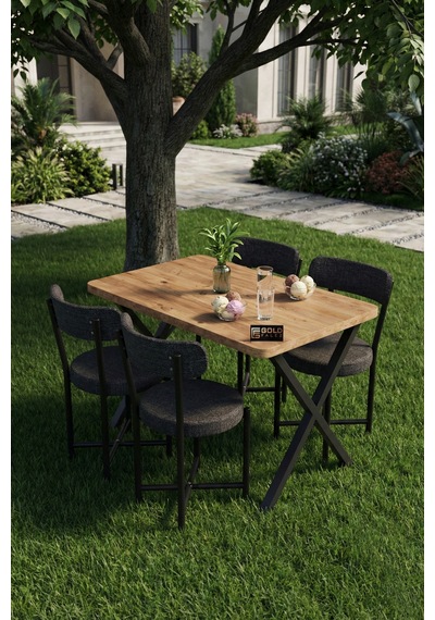 Mutfak Masası 4 Sandalyeli Set 110x70 Cm Modern Bahçe Cafe Masa Takımı 4 Kişilik Tedy 9881 Anstrasit Çok Renkli Mutfak Masası 4 Sandalyeli Set 110x70 Cm Modern Bahçe Cafe Masa Takımı 4 Kişilik Tedy 9881 Anstrasit Çok Renkli