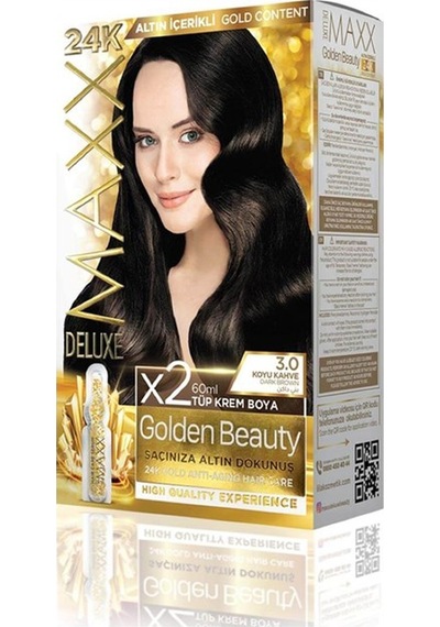 Maxx DeluxeSet Boya Golden Altın İçerikli3.0 Koyu Kahve