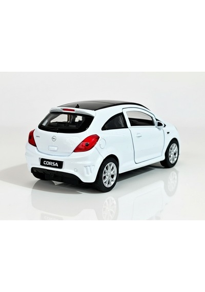 Beyaz 1:34 Ölçek Die Cast Kapıları Açılır Lisanslı Opel Corsa Opc Oyuncak Metal Model Araba Çok Renkli