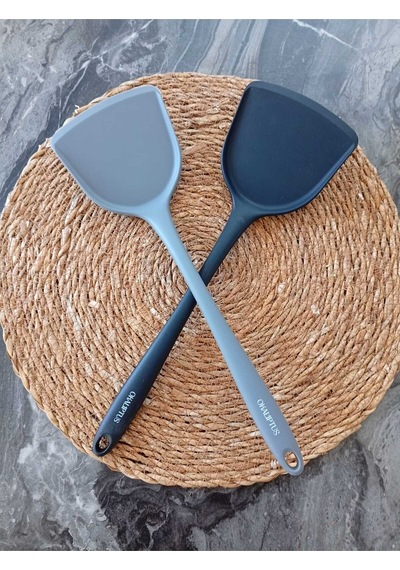 1 Adet Sert Uçlu Ekstra Geniş Ağızlı Silikon Spatula Pembe