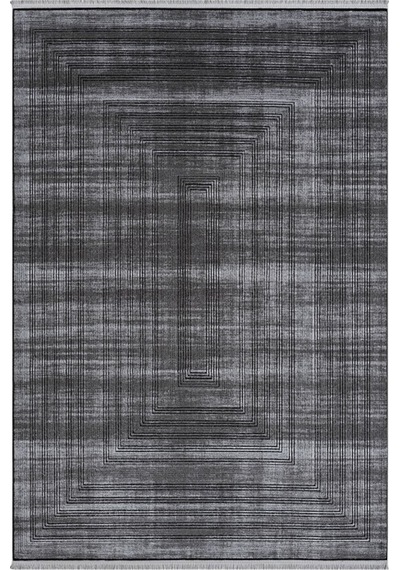 Zen Antrasit Yumuşak Dokulu Halı Kilim Salon Mutfak Dokuma Makine Halısı Renkli