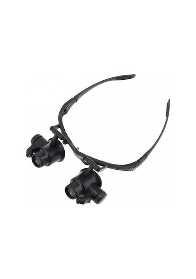 Nikula-gözlük Modeli 10x 15x 20x 25x Lens.2led Işıklı.büyüteç Siyah