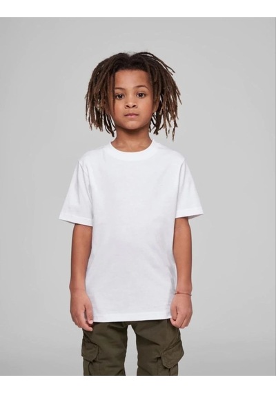 Çocuk Unisex Basic T-shirt - Beyaz Çok Renkli