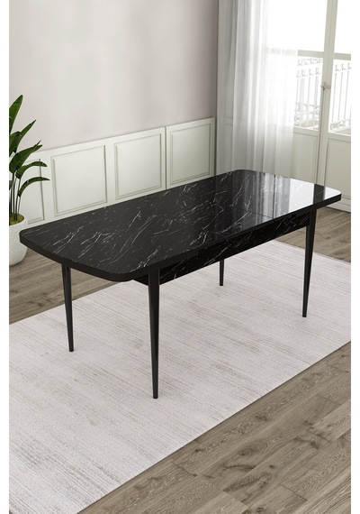 Canisa Exve Serisi 80x132 Açılabilir Siyah Mermer Desen Masa Takımı Ve 6 Antrasit Sandalye Masa Siyah Mermer Desen Sandalye Antrasit Canisa Exve Serisi 80x132 Açılabilir Siyah Mermer Desen Masa Takımı Ve 6 Antrasit Sandalye Masa Siyah Mermer Desen Sandalye Antrasit