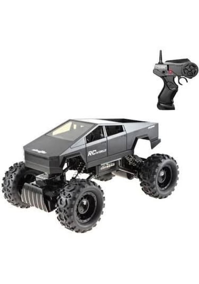 1:14 4x4 Cybertruck Rc Kumandalı Uzaktan Kumandalı Araba 2.4 Ghz Işıklı Siyah 35 Cm Siyah