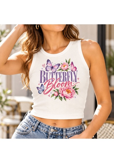Bk Gift Sıfır Kol Fitilli Crop Bluz - Esnek Likralı Günlük Crop-9 Beyaz
