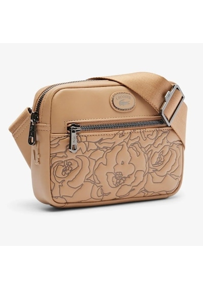 Lacoste Holiday Unisex Bag 18 4 4 Ayarlanabilir Askılı Baskılı Unisex Postacı Çantası Kahverengi
