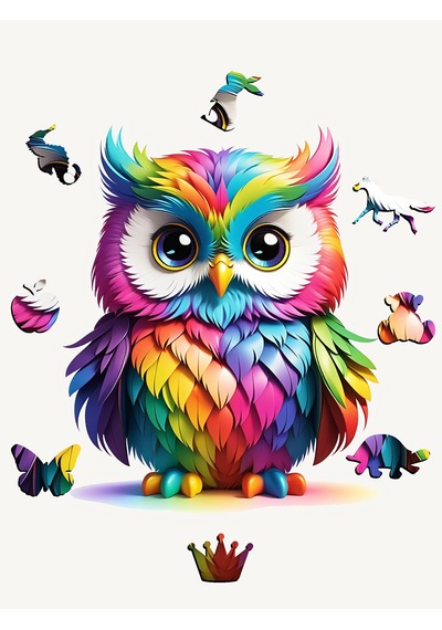 Ncpuzzles Owl Baykus , 14 Parça Ahşap Puzzle, Bul Tak