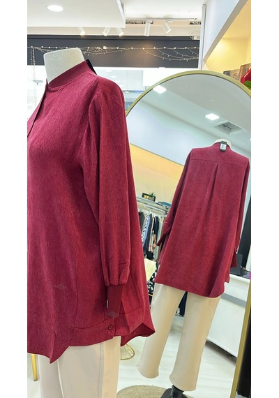 Invee İnvee Modal Kumaş Tunik 7254 Bordo