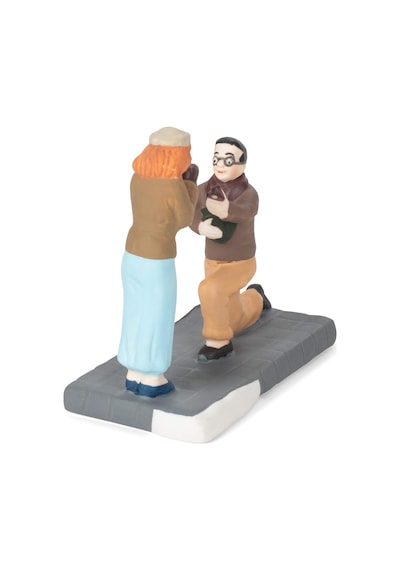 Şehirde Noel Köyü Aksesuarları Will You Marry Me Heykelcik, 6,6 İnç, Çok Renkli