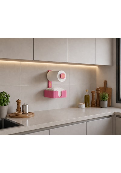 Lina Duo Peçetelik Ve Rulo Havlu Kağıtlık Pembe