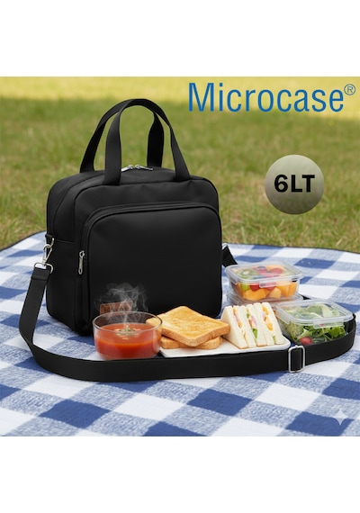 Microcase Termal Günlük Kamp Piknik İçin Yemek İçecek Taşıma Çantası 10 Lt Al5430 Siyah