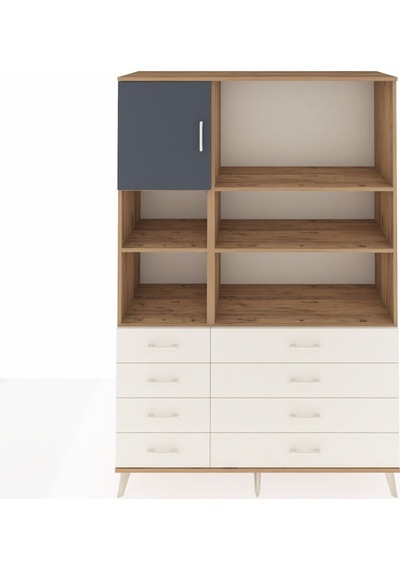 Hyperion Dolap 7 Raflı 8 Çekmeceli Tek Kapaklı 132x44x195 Çam-antrasit/aytaşı Antrasıt/aytası - Atlas Çam Hyperion Dolap 7 Raflı 8 Çekmeceli Tek Kapaklı 132x44x195 Çam-antrasit/aytaşı Antrasıt/aytası - Atlas Çam