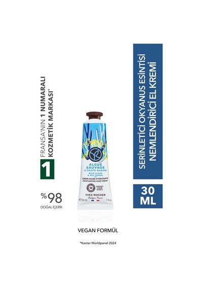Yves Rocher El Kremi- Nemlendirici Besleyici Serinletici Okyanus Esintisi - Vegan-30ml