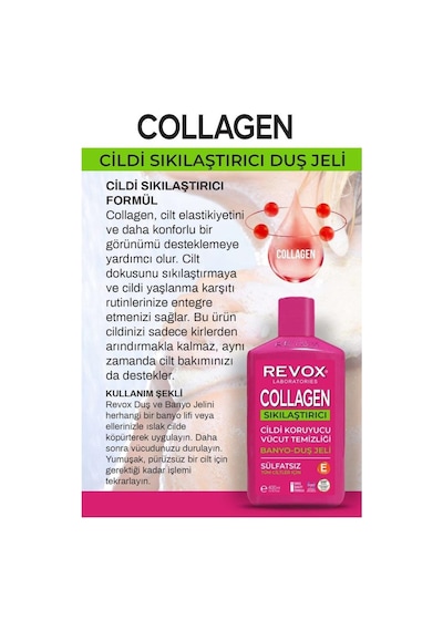 Revox Collagen Cildi Sıkılaştırıcı Sülfatsız Banyo Ve Duş Jeli 400 ML