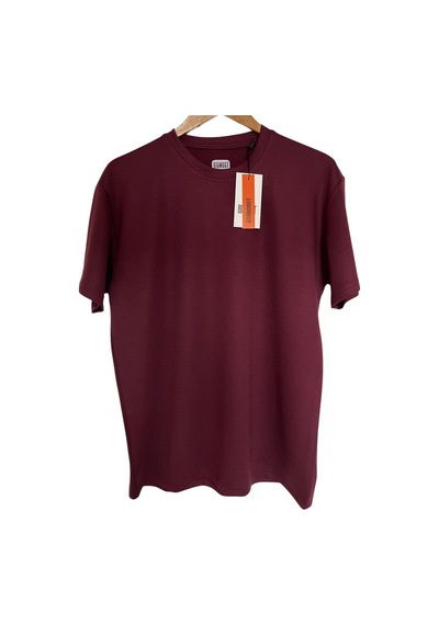 Bigmost Erkek 3'lü Set Premium Modal Kumaş Regular Fit Basic Tişört Siyah - Krem - Bordo