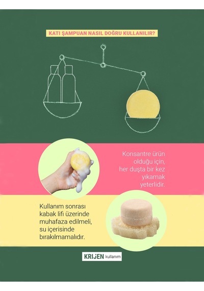 Krijen Kakao & Menengiç Katı Şampuan 100 G
